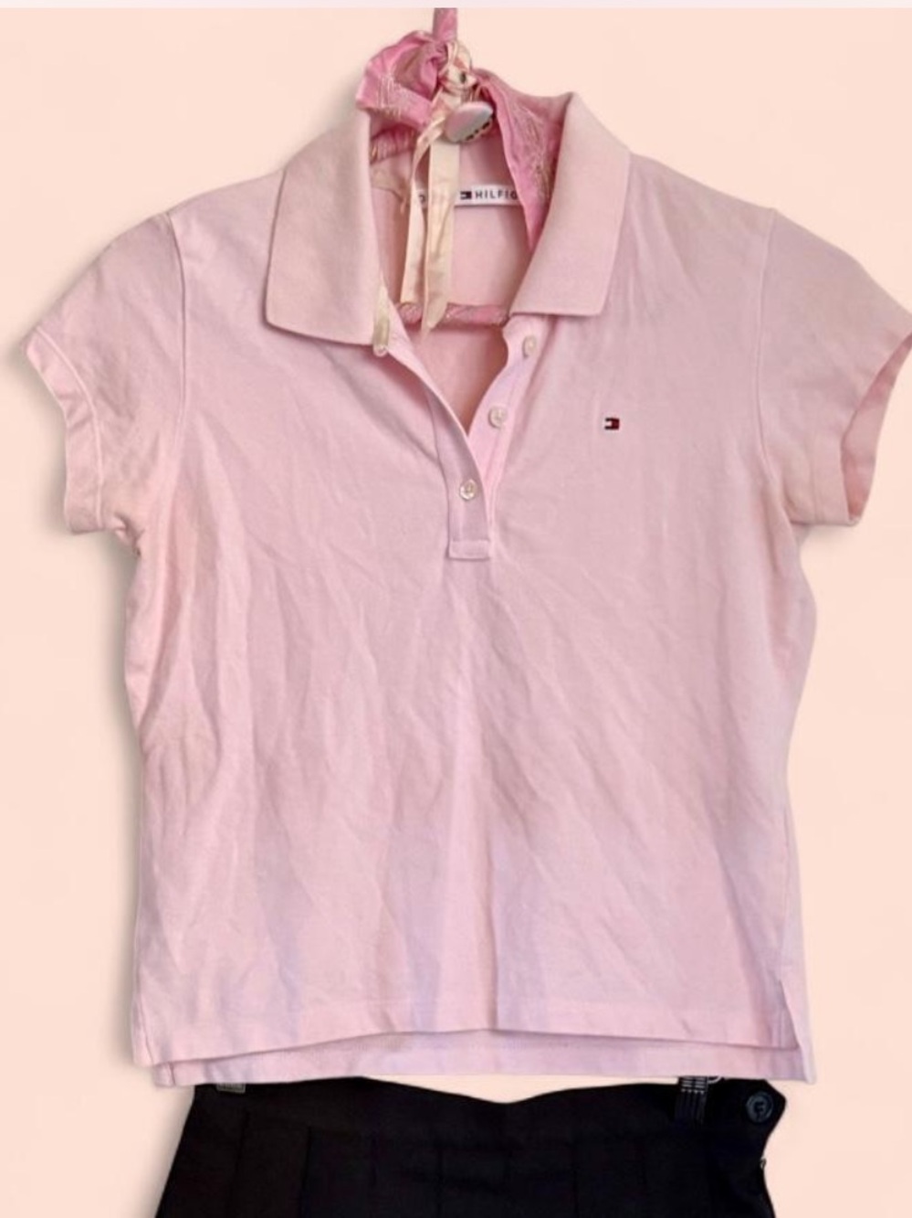 Tommy Hilfiger Cotton Baby Pink Polo Shirt M